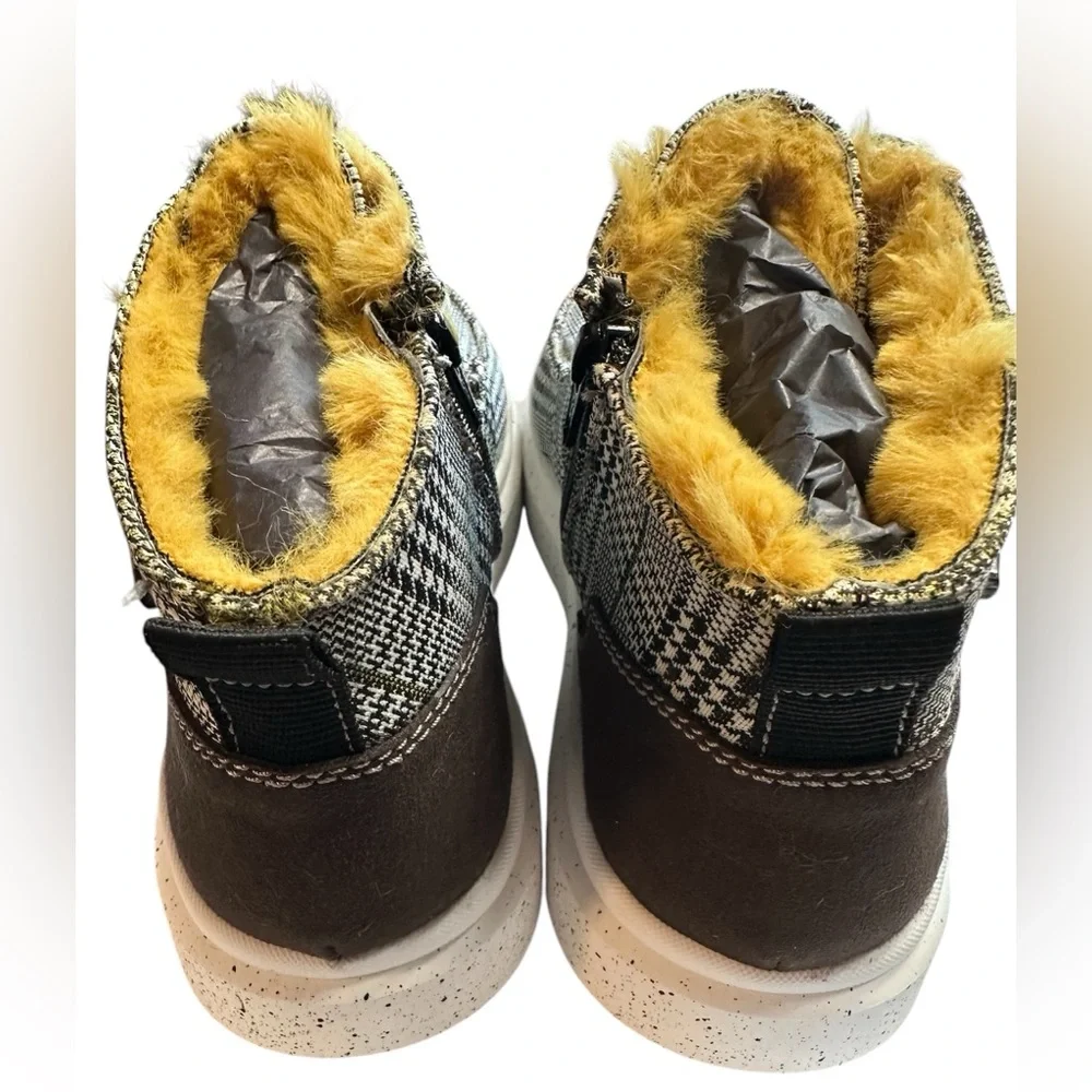 Romika Womens Helsinki 02 Boot Black Yellow Merino Kombi 38 US 7 New Plaid y2k